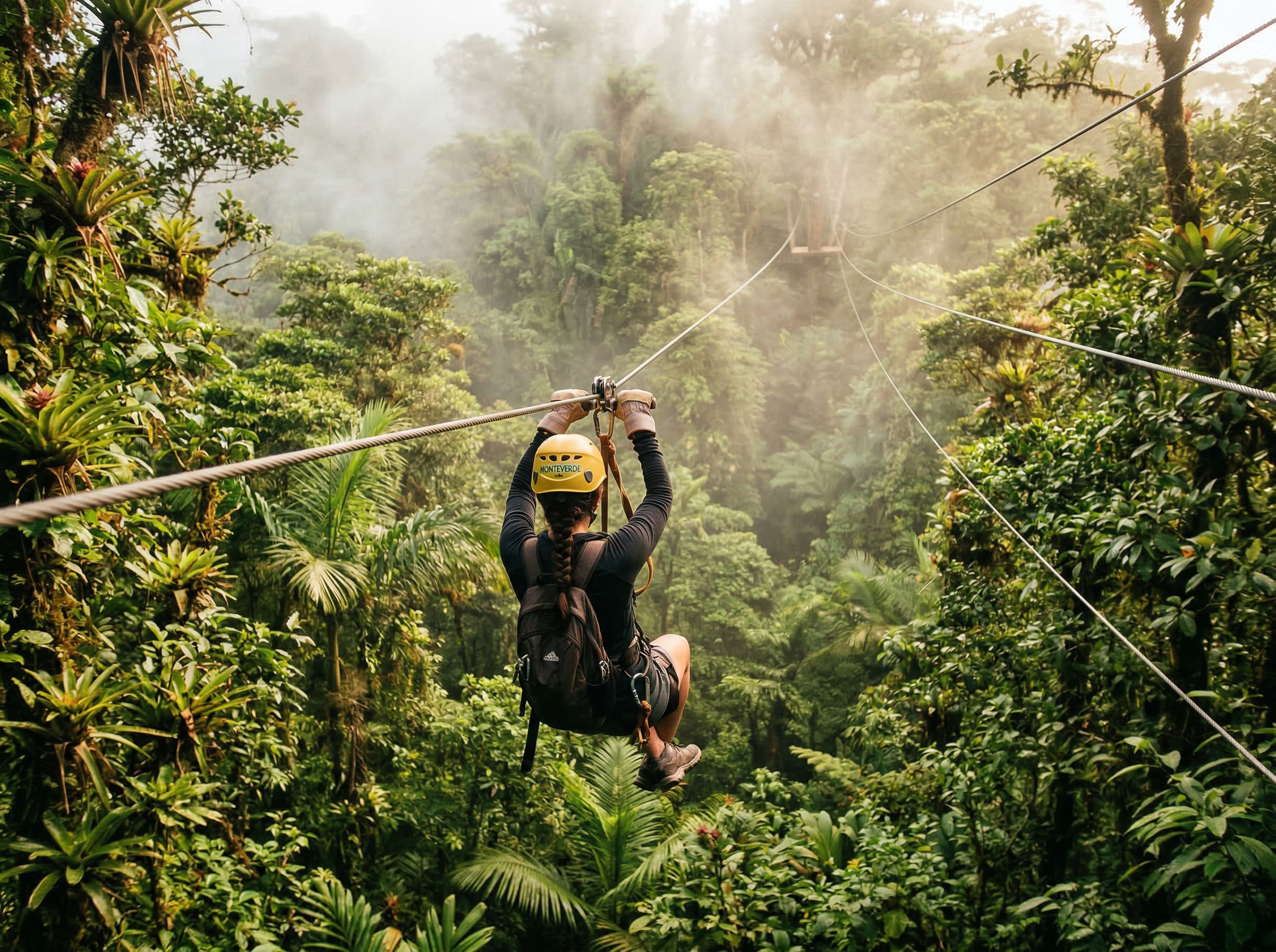 Nature adventure day trip in Guanacaste, Costa Rica with zip line and hot springs