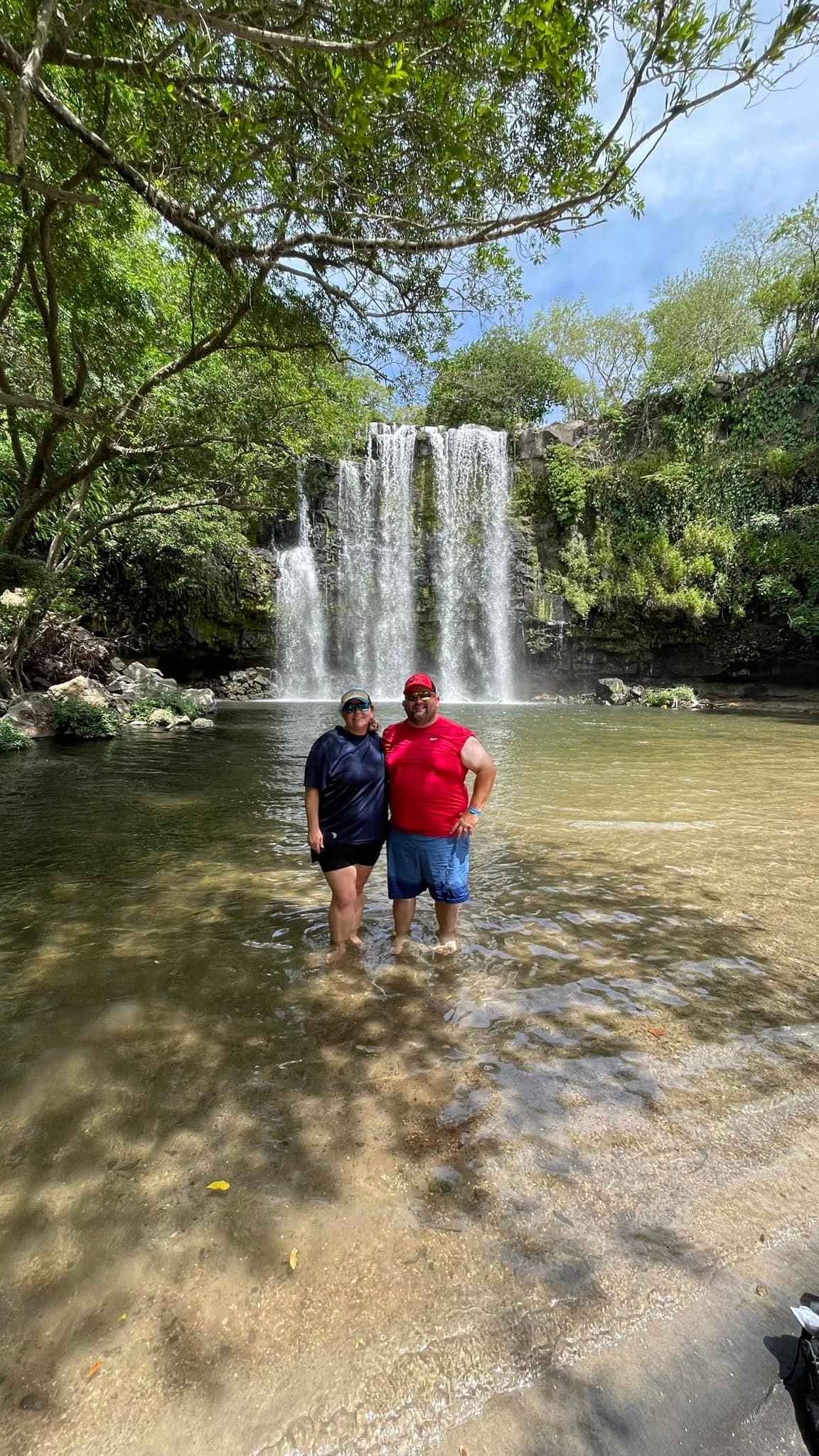 Guests at a waterfall excursion in Guanacaste, Costa Rica